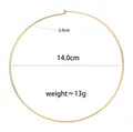 Large golden hoop ring DIY accessory with dimensions and weight information - Choker Only (Without Pendant) / 14cm