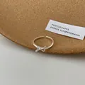 Bague ajustable avec nœud papillon en argent au design minimaliste pour bijoux femme - Style Nœud (JZ7053) / Ouvert Réglable