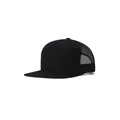 Gorra trucker negra de 7 paneles con visera plana y malla transpirable para deportes al aire. - Ajustable / Negro