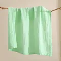 Weiches 6-lagiges Baumwoll-Musselin-Babybadetuch in Minzgrün für Neugeborene und Säuglinge - 9-lagig Verdickt Ultra Weich (110*105cm) / Grün