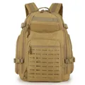 Durable tan large capacity tactical backpack for outdoor hiking camping and trekking - Tactical Backpack (CH099) / Khaki