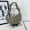 Trendy sage green puffy bubble texture cloud shoulder bag with Korean indie style design - Matcha Green