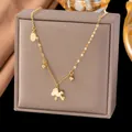 Elegant gold-plated necklace featuring a cute horse pendant and lucky charm tag - Lucky Horse Style (H1019)