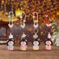 Set of four cute Tang Dynasty lady doll keychains in traditional ancient Chinese style - Set of 4 Styles / Set of 4