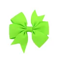 Lazo para el pelo artesanal de cinta de falla verde neón para accesorios infantiles - Bright Green (556)