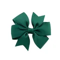 Elegante pinza para el pelo con lazo de cola de pez de cinta de grosgrain verde oscuro niña - Verde Oscuro (589)
