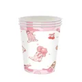 Détail des gobelets en papier jetables rose thème cowgirl avec bottes et chapeaux - Tasse en papier / Lot de 10