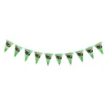 Green American football field triangular pennant banner for sports themed party decoration - 1 x Triangle Banner