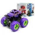 Μωβ παιχνίδι monster truck 4WD αδράνειας με μεγάλα ελαστικά και ακροβατικά. - Μωβ