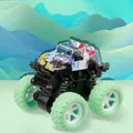 Αδρανειακό παιχνίδι monster truck 4WD με σχέδιο γκράφιτι κυανό και αμορτισέρ - Στυλ Γκράφιτι Μακαρόν / 1 Τεμάχιο / Κυανό