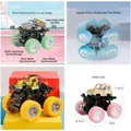Παιχνίδι monster truck 4WD αδράνειας με αναρτήσεις, στυλ γκράφιτι, 9x8,5x7,5cm - Όχημα Εκτός Δρόμου Γκράφιτι / 2 Τεμάχια/Σετ / Χρώμα Macaron