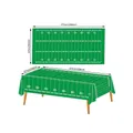 Grüne Tischdecke mit American-Football-Feld-Motiv, 108x54 Zoll - Große Rugby-Tischdecke