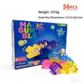 Juego de 56 bloques de construcción de gelatina suave de colores con detalles del embalaje - 56 Piezas/Paquete