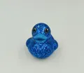 Paperella di gomma blu con glitter da 4,5 cm, finitura scintillante per gioco bagno - Blu