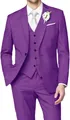 Eleganter lila dreiteiliger Slim Fit Herrenanzug für Hochzeiten und Events - XS / Oberteil Und Unterteil / Lila