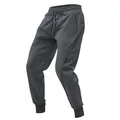 Charcoal gray men's sports joggers with elastic drawstring waist and cuffed ankles - Dark Gray