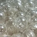Close-up detail of transparent 5.5cm TPR hollow spheres for DIY handmade craft projects - 5.5cm Hollow Sphere Skin (With Lid) / Clear