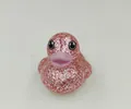 Mini pink glitter rubber duck 4.5cm PVC bath toy for kids fun swimming sessions - Pink