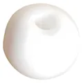 Macro view of a 4cm white soft TPR empty ball skin for DIY squeeze toy components - 3.5cm (With Lid) / White