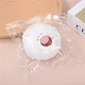 Realistic simulation taro mochi daifuku squishy toy in clear zipper bag for stress relief - Simulated Daifuku / Taro Purple
