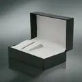 Elegante scatola regalo nera per gioielli con interno bianco per set orologio e bracciale - Confezione Regalo Nera da 5 Pezzi / Nero