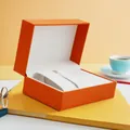 Set di scatole regalo premium arancioni per orologi e gioielli con interno in velluto bianco - Confezione Regalo Arancione da 5 Pezzi / Arancione