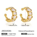 Spécifications détaillées de taille pour boucles d'oreilles ear cuff en acier et zircon. - Style Ear Cuff (JDE0105301)