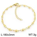 Elegante bracciale regolabile in acciaio inossidabile dorato, lunghezza 180mm e peso 3g - 18cm / Oro