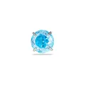 Pendiente de circonita azul con corte de estrella y montura de plata con garras - Pieza Única (A-1619) / Degradado Azul Mar