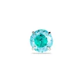 Rund geschliffener Zirkonia-Ohrstecker mit zweifarbigem Farbverlauf in Aqua und Smaragdgrün - Einzelstück (A-1619) / Grüner Farbverlauf