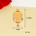 Detailed dimensions of Chinese lantern charm measuring 27.5mm x 15mm and weighing 1.5g - Reunion Lantern (1)