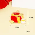 Detail view of red enamel osmanthus wine jar charm with 25x21mm dimensions - Osmanthus Wine (2)