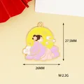 Enamel Chang'e moon charm jewelry accessory with 27.5mm x 26mm size and 2.2g weight - Chang'e Goddess (15)