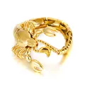 High-quality gold scorpion shaped men's link bracelet in durable polished titanium steel - Gold