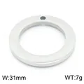 Polished stainless steel circular ring pendant, 31mm diameter, 7g weight, DIY jewelry finding - Round Ring Pendant (KLJ8466-Z) / 31mm / Silver