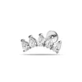 Piercing de labret en acero con circonitas en forma de pera para el cartílago oreja. - Estilo Matriz de Arco (2687-6# Plata)