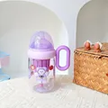 Süße lila Tritan Wasserflasche mit Bärenaufdruck, Griff und Teeeinsatz für Schüler - 380ml / SLB6117 Kunststoffbecher-Lila