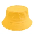 Chapeau bob classique en pur coton jaune pour une protection solaire stylée en plein air - Taille Unique(56-58cm) / Jaune (4)