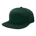 Dark green quick-dry flat brim baseball cap with laser-cut ventilation holes for sports - M / Dark Green