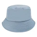 Chapeau bob en coton bleu clair uni pour protection solaire, couvre-chef respirant adulte - Taille Unique(56-58cm) / Bleu Gris (9)