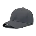 Gorra de béisbol sólida gris oscuro estructurada para hombres y mujeres sol protección - Ajustable (56-58cm) / Gris oscuro