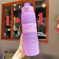 Large purple gradient plastic water bottle for fitness and outdoors - 800ML Capacity / Matte Purple