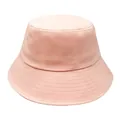 Light pink pure cotton bucket hat with large brim for sun protection, SKU product view - 60-62cm / Pink