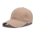 Casual soft top pure cotton baseball cap in khaki beige finish - One Size / Khaki