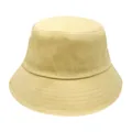 High-quality yellow cotton bucket hat featuring a wide brim for summer sun protection - 60-62cm / Light Yellow