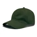 Classic plain dark green soft-top pure cotton baseball cap for casual outdoor wear - One Size / Army Green