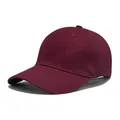 Classic soft-top pure cotton baseball cap in deep burgundy color for casual wear - One Size / Burgundy