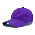 Classic plain purple soft top cotton baseball cap, breathable casual hat for outdoor sports - One Size / Purple