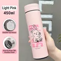 450ml hellrosa 304 Edelstahl Isolierflasche Wasserflasche mit süßem Hasen-Motiv - 450ml / M-6447 Rosa