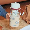 Süße Cartoon-Hunde-Wasserflasche mit Tragegurt und Teesieb für Mädchen - Cartoon Hunde Stil (BSQ298) / 700ml / Weiß
